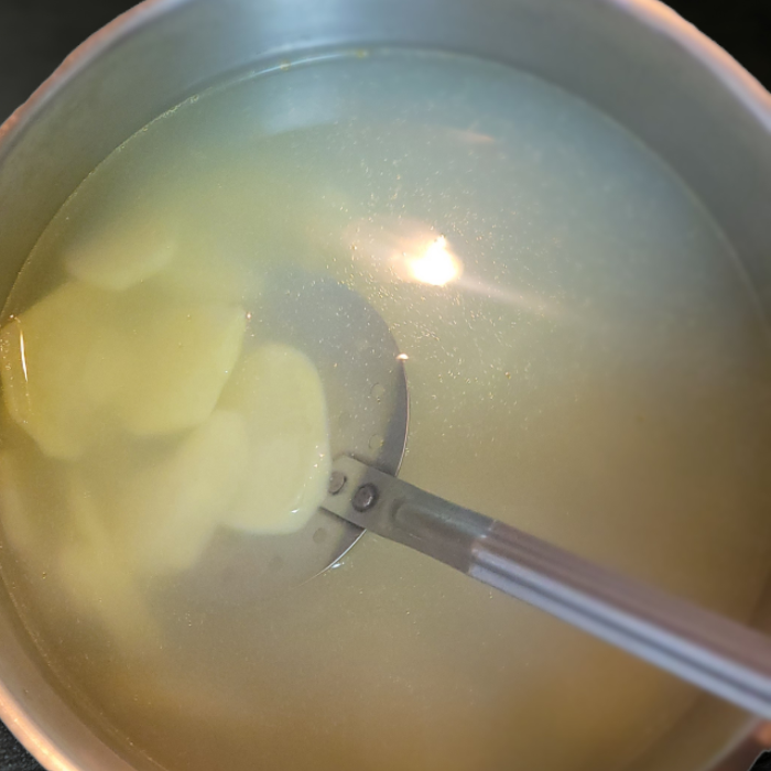 Sopa caldo por encima
