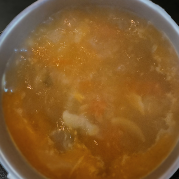 Sopa caldo por encima